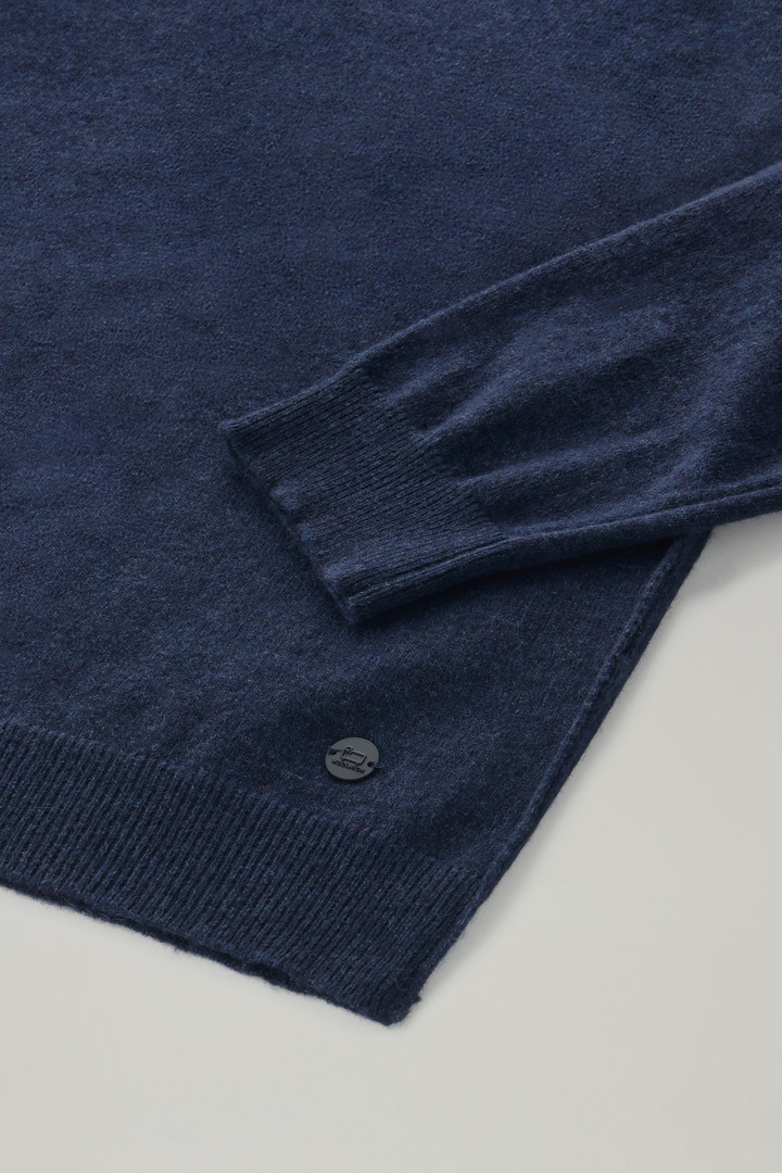 Turtleneck Sweater in Merino Wool Blend Blue photo 7 | Woolrich