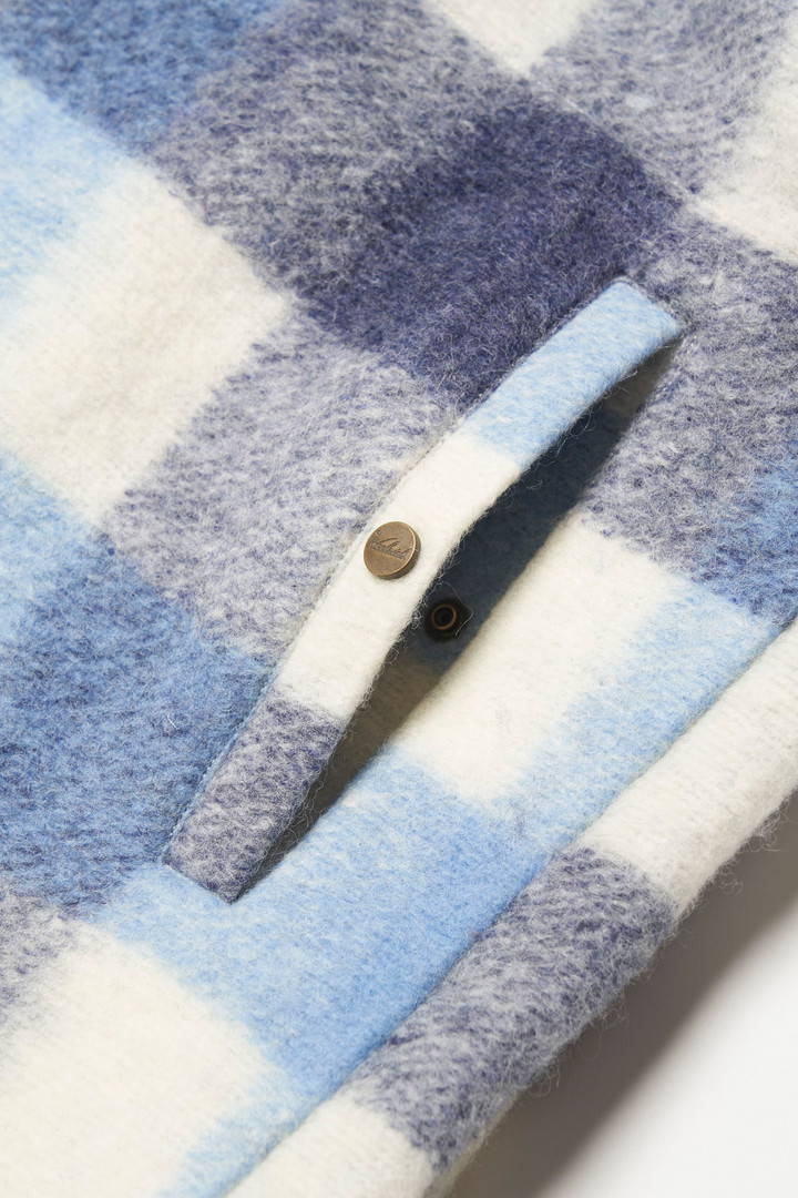 CHECK FLEECE MOUNTAIN PARKA Blau photo 10 | Woolrich