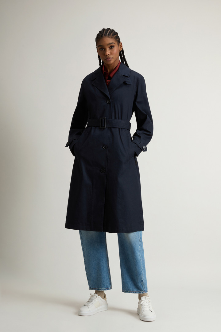 Pure Cotton Trench Coat Blue photo 1 | Woolrich