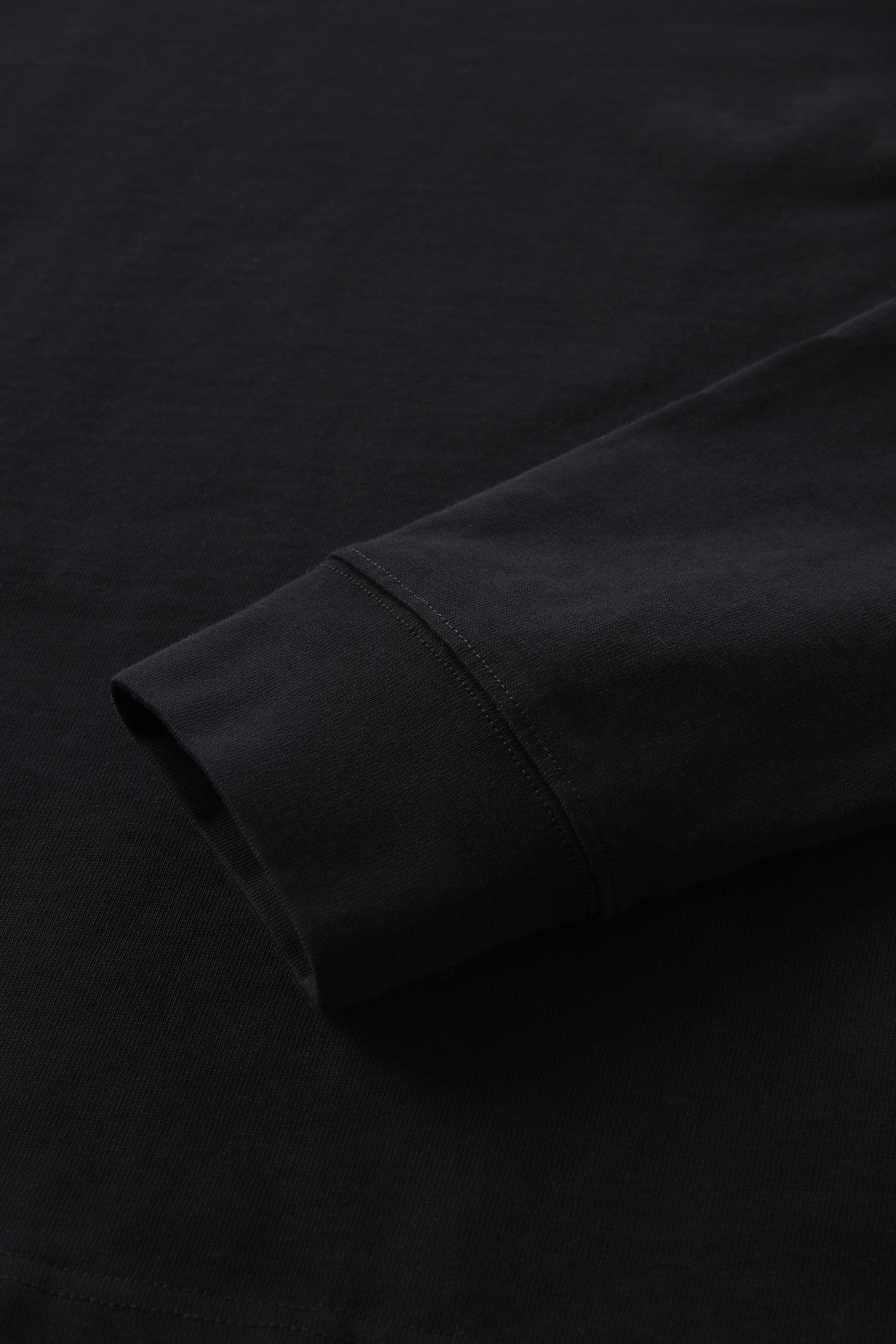 T-shirt in cotone a maniche lunghe con logo nero photo 7 | Woolrich