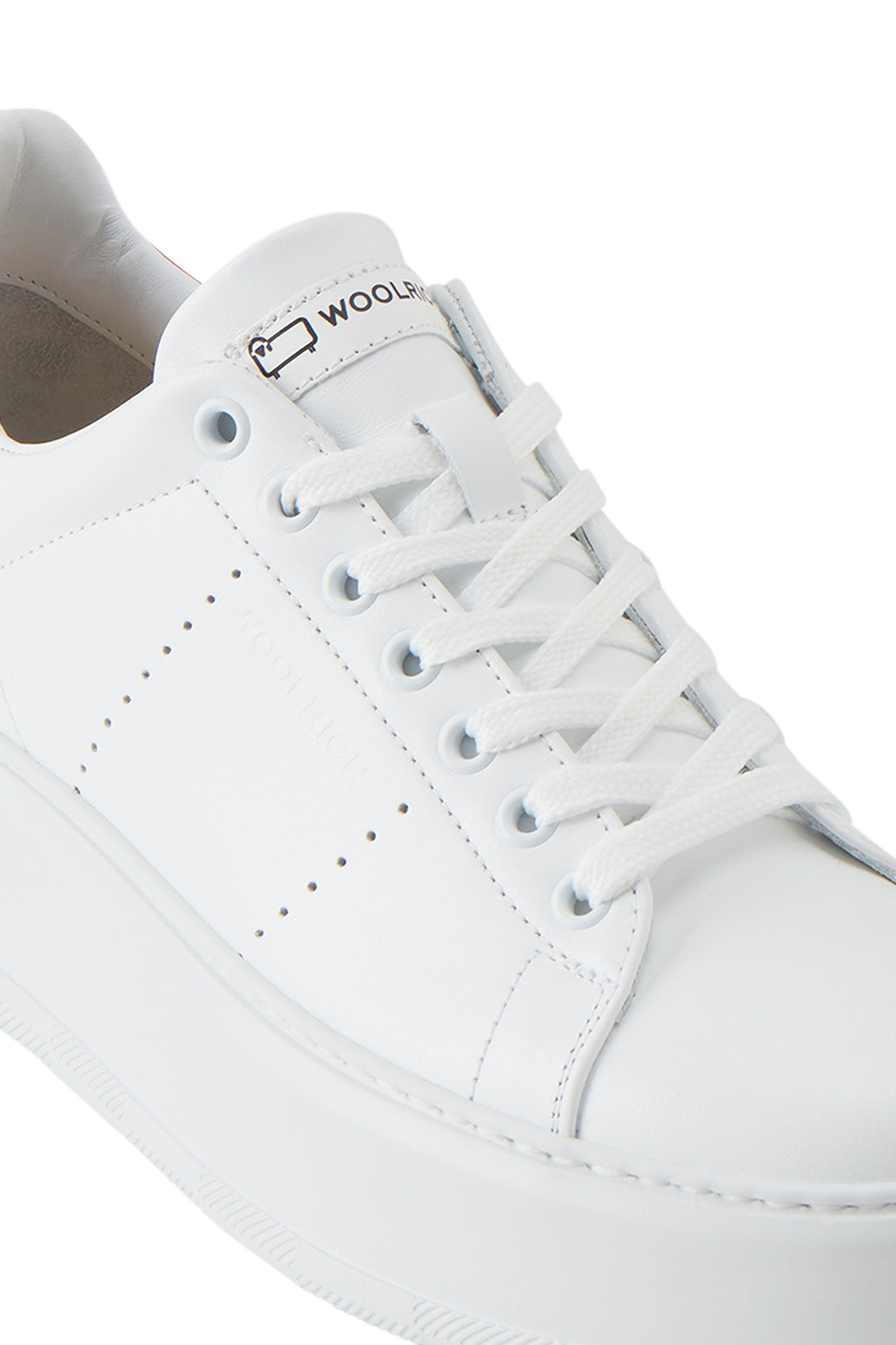 Kalfsleren Chunky Court-sneakers met contrasterende details photo 5 | Woolrich