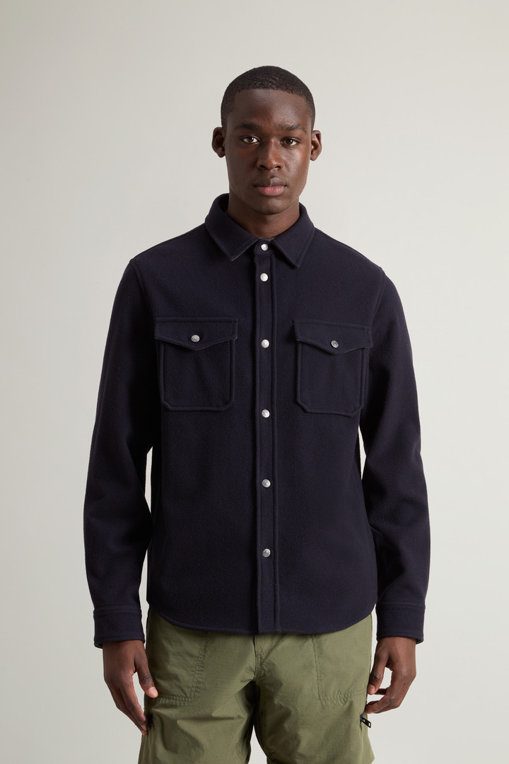 Alaskan Overshirt in Wool Blend Blue photo 1 | Woolrich