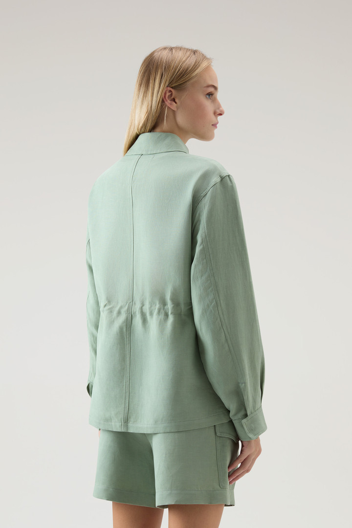 Overshirt in Linen Blend Green photo 3 | Woolrich