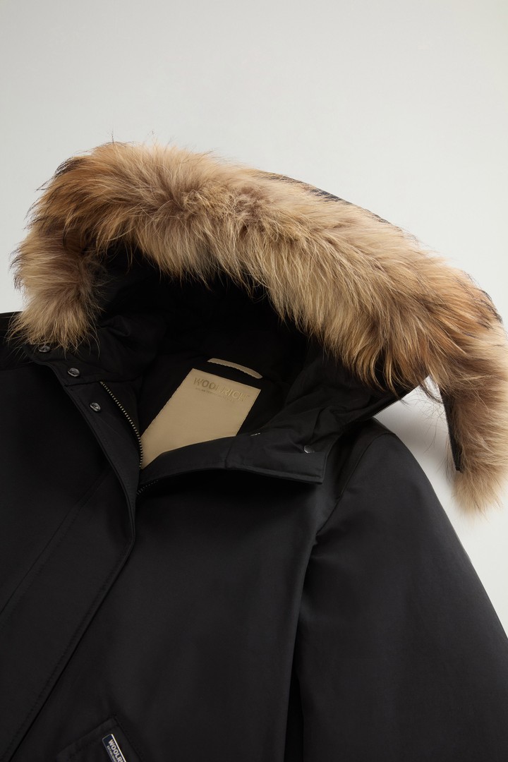 Short Military Parka in Ramar Cloth Black photo 2 | Woolrich