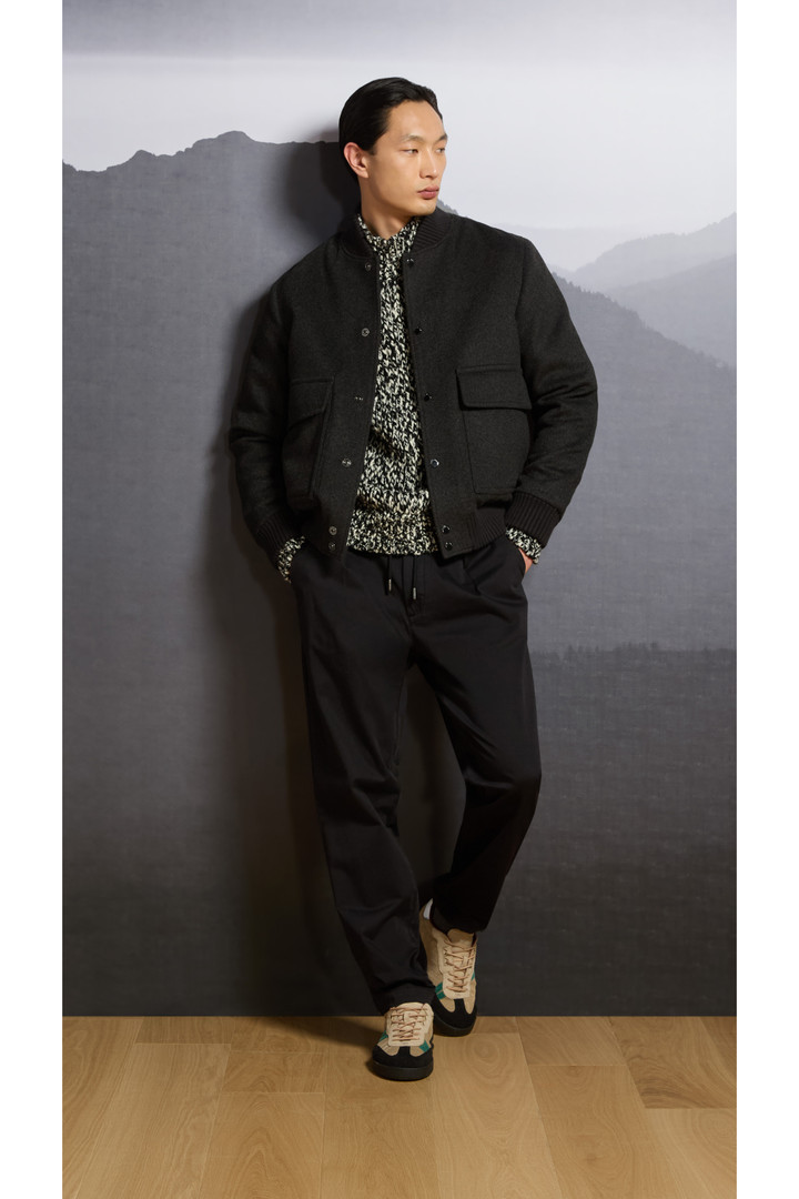 Stretch Cotton Twill Milton Pants Black photo 6 | Woolrich