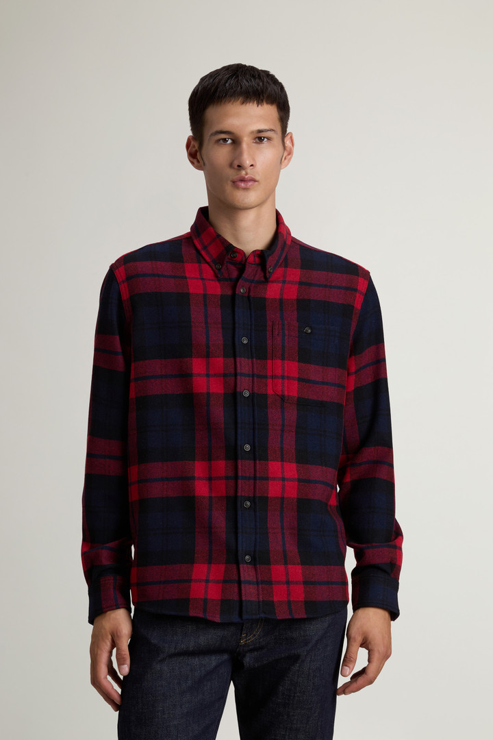 Wool Blend Trout Run Plaid Flannel Shirt Red photo 1 | Woolrich