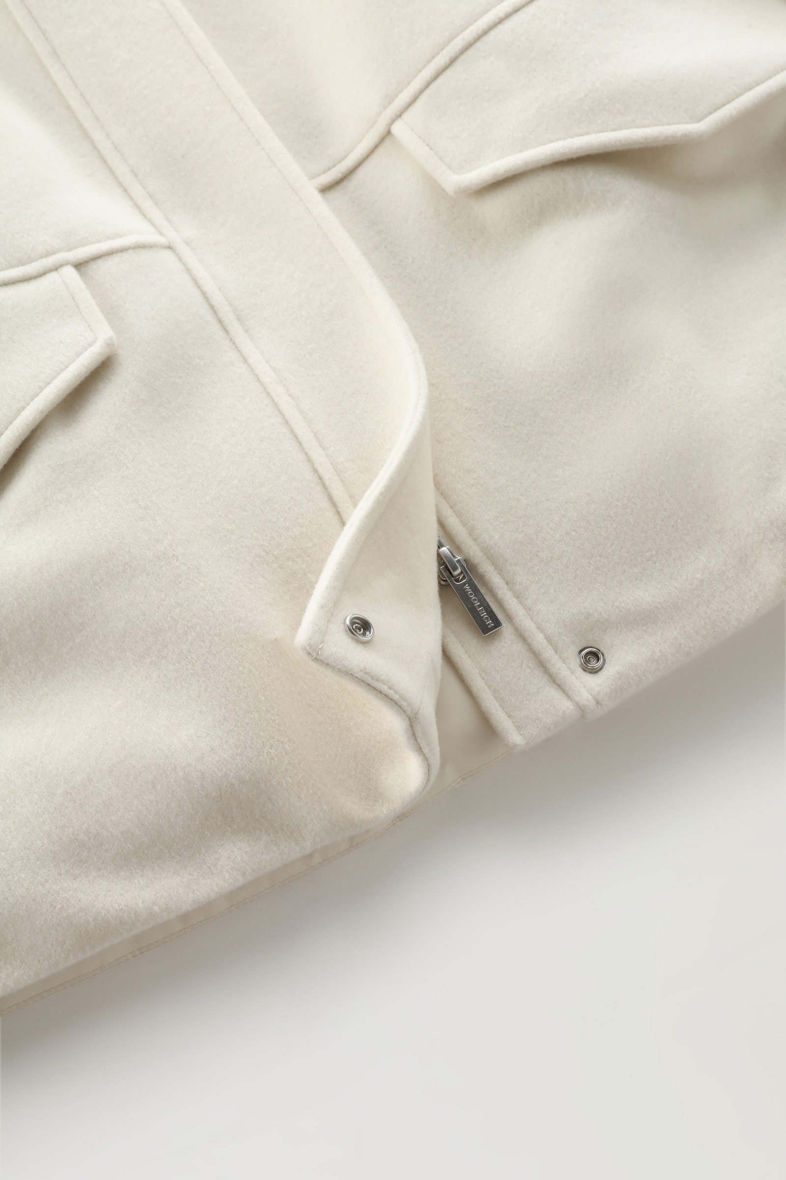 Kuna Jacket in Wool and Cashmere Blend White | Woolrich USA