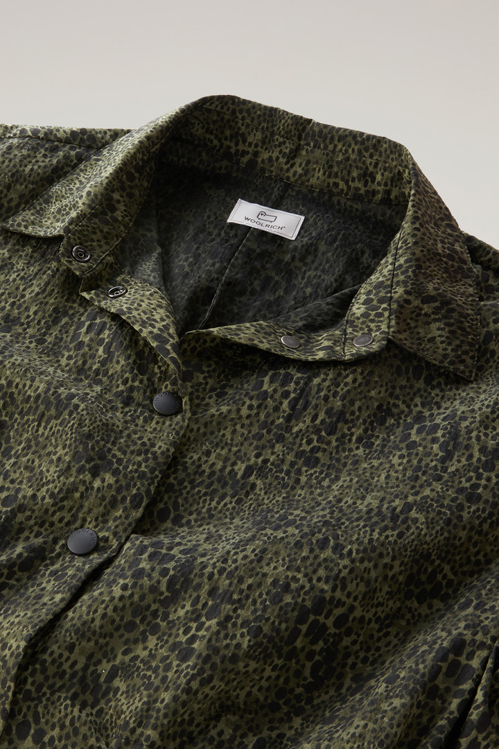 Shirt Dress in Ripstop Crinkle Nylon with Camo Print Green photo 5 | Woolrich