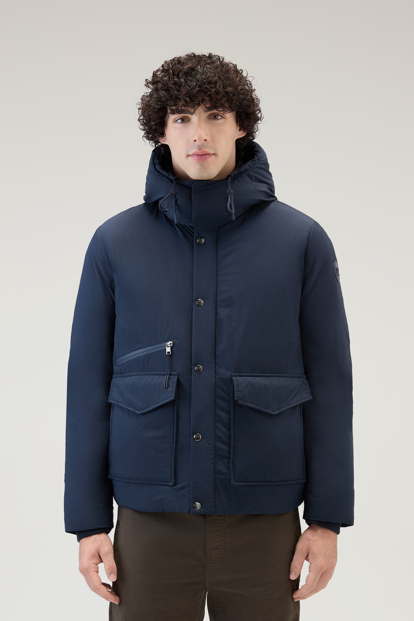 Men's Aleutian Jacket in Taslan Nylon Blue | Woolrich USA