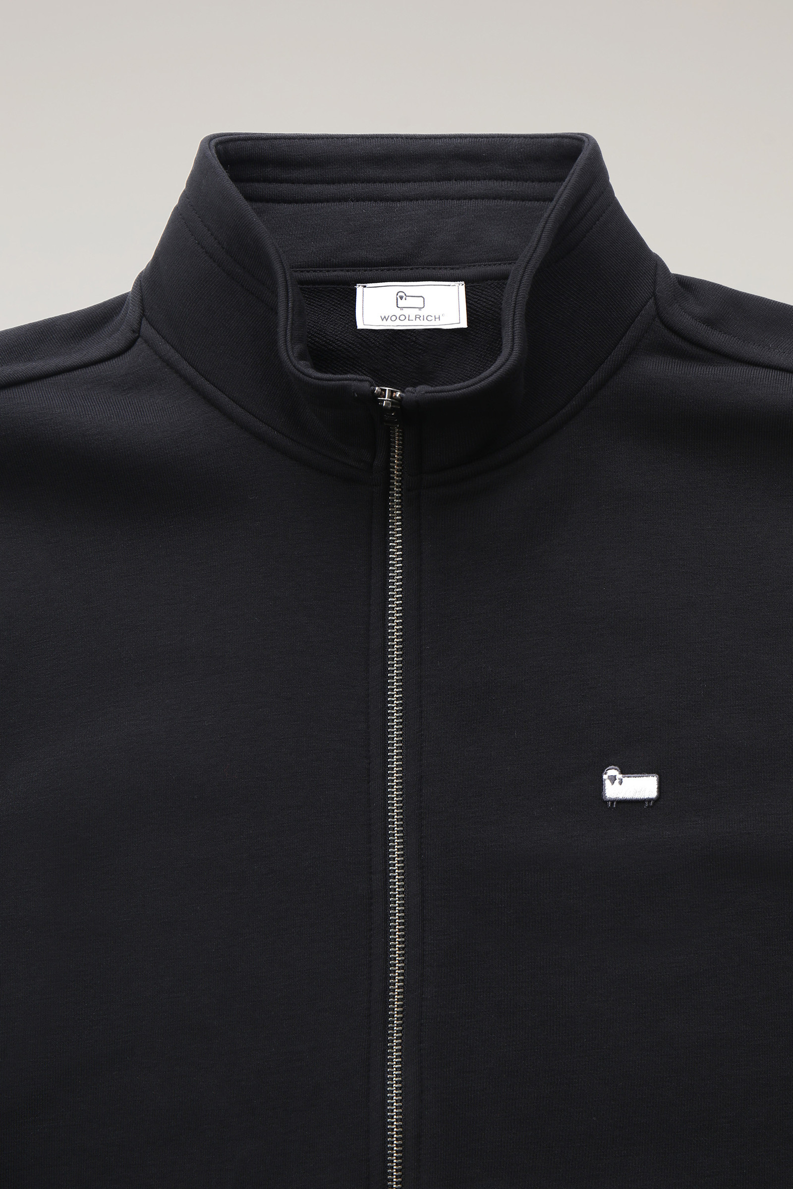 Klassieke sweater met volledige rits van een katoenmix zwart photo 6 | Woolrich
