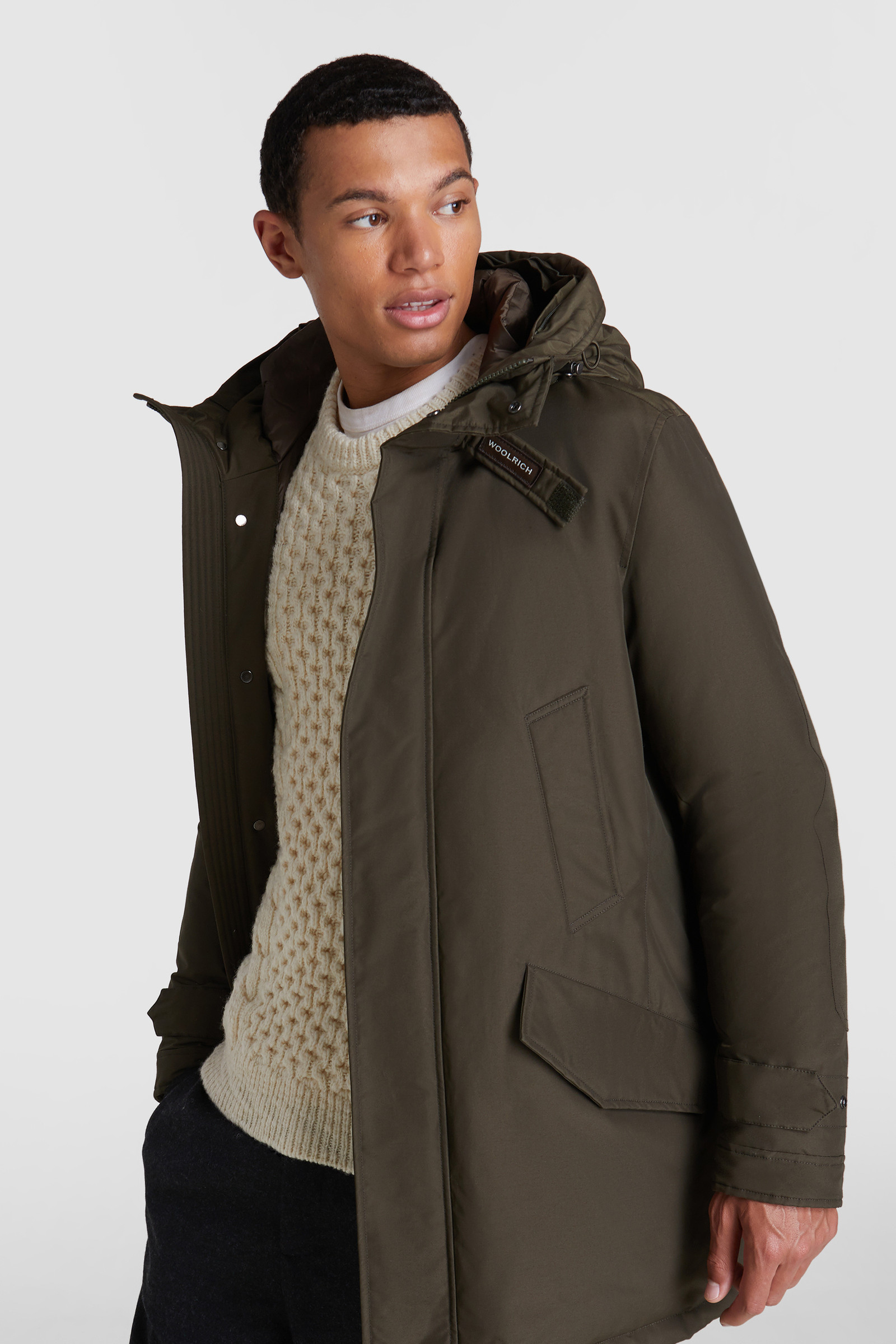 Polar Parka collo alto, pelliccia di coyote
