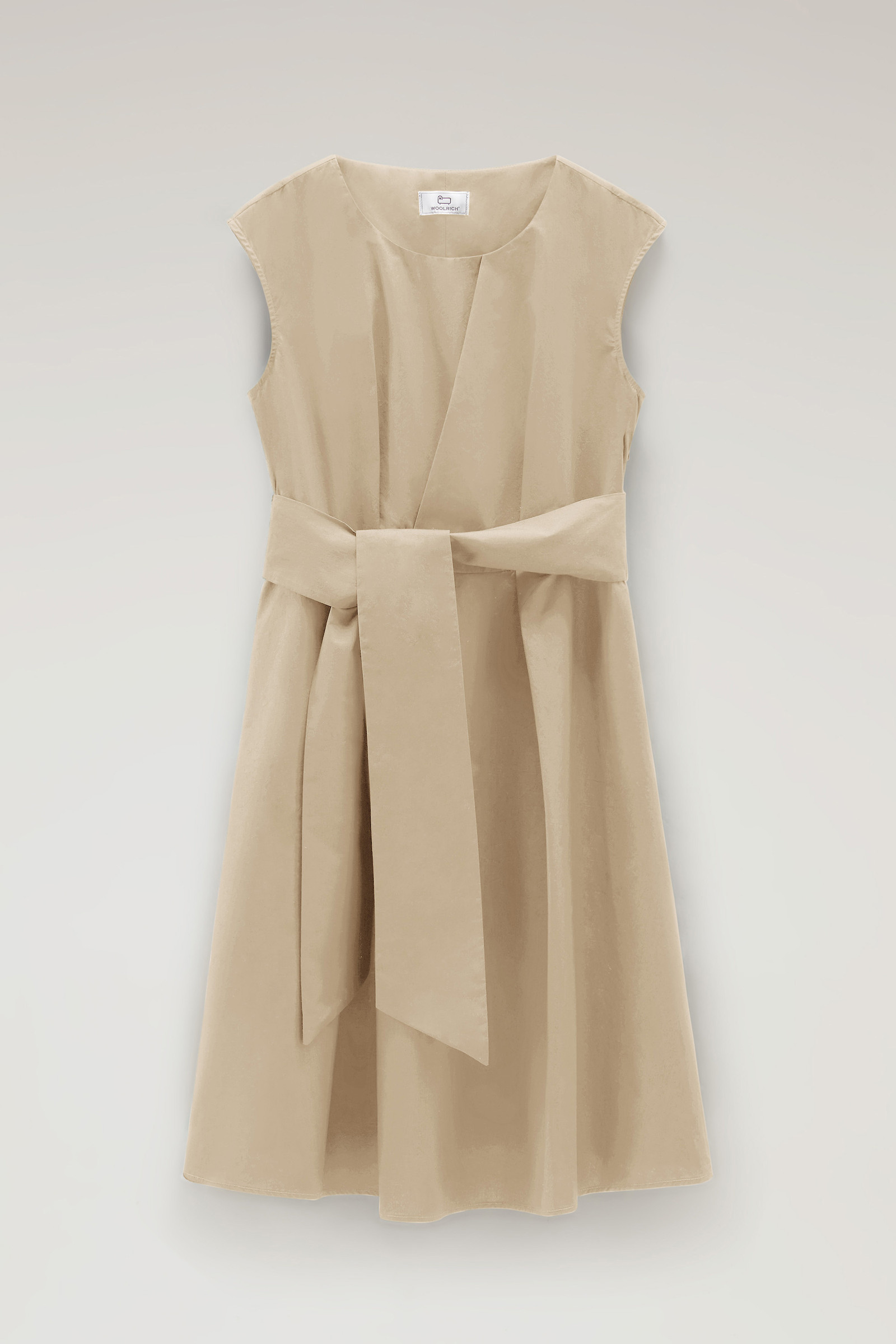 Midikleid aus reiner Baumwollpopeline beige | Woolrich