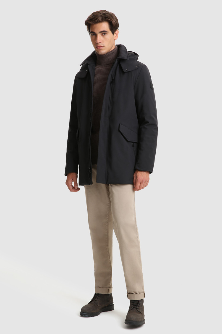 Giacca Barrow Mac in soft shell con cappuccio removibile