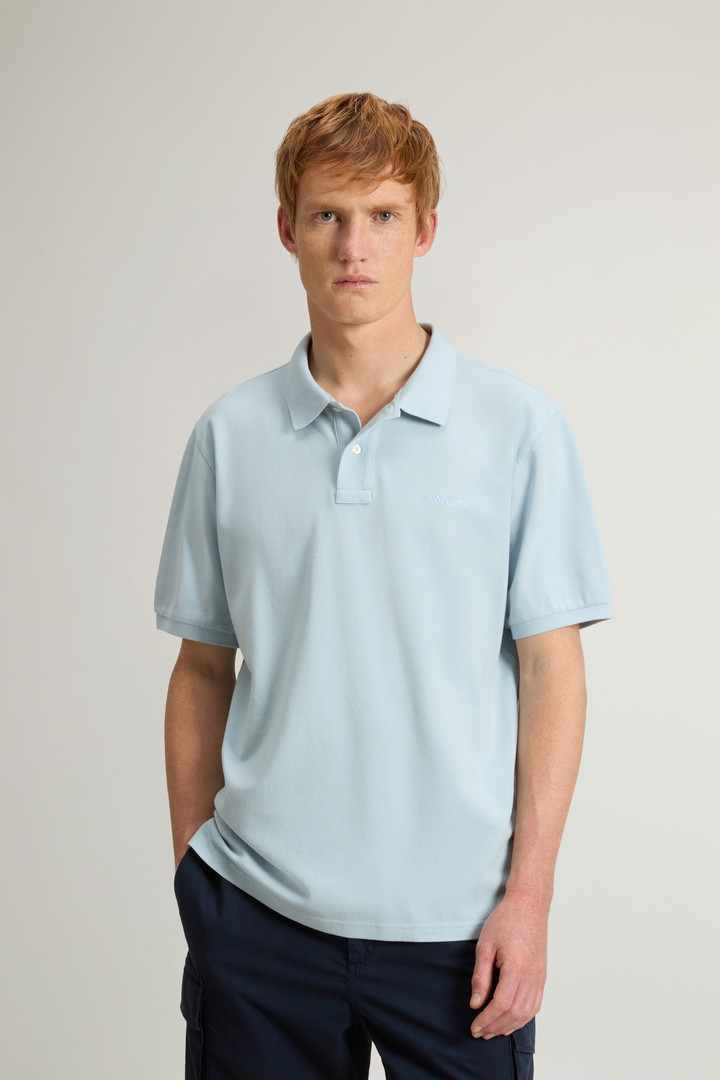 Pure Cotton Pique Polo Blue photo 1 | Woolrich