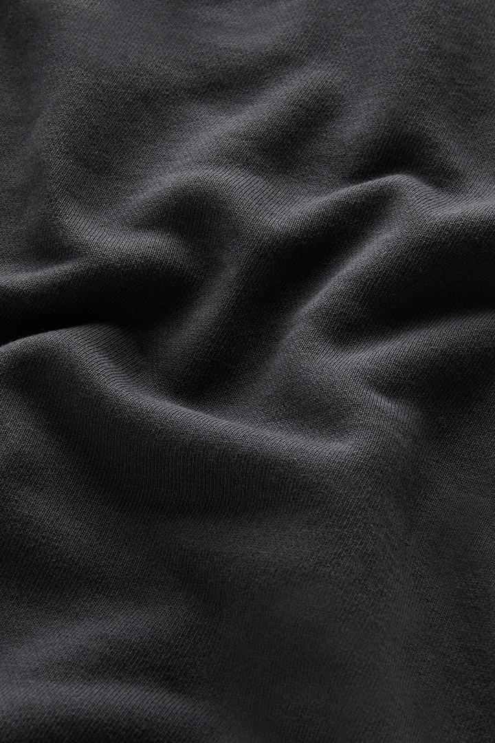 Sweat-shirt à col rond en pur coton Noir photo 8 | Woolrich