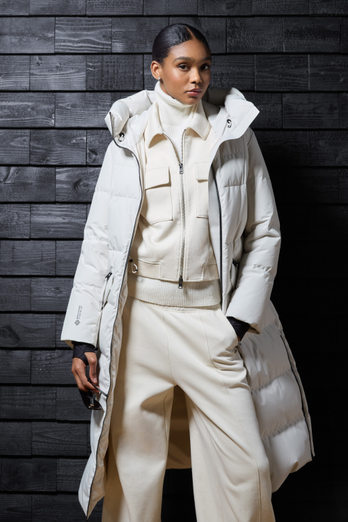 Long down Jacket in WINDSTOPPER GORE-TEX White photo 1 | Woolrich