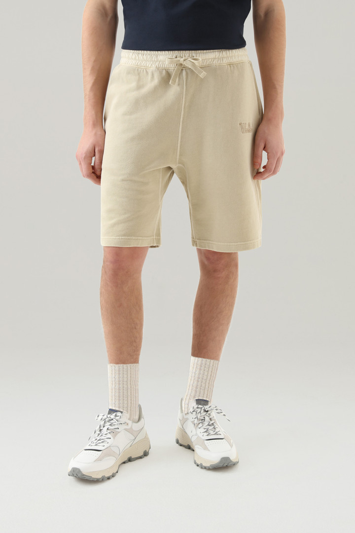 Pantalones cortos de algodón teñido en prenda Beige photo 1 | Woolrich