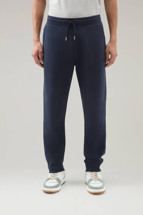 Pantalones deportivos de mezcla de algodón afelpado Azul | Woolrich