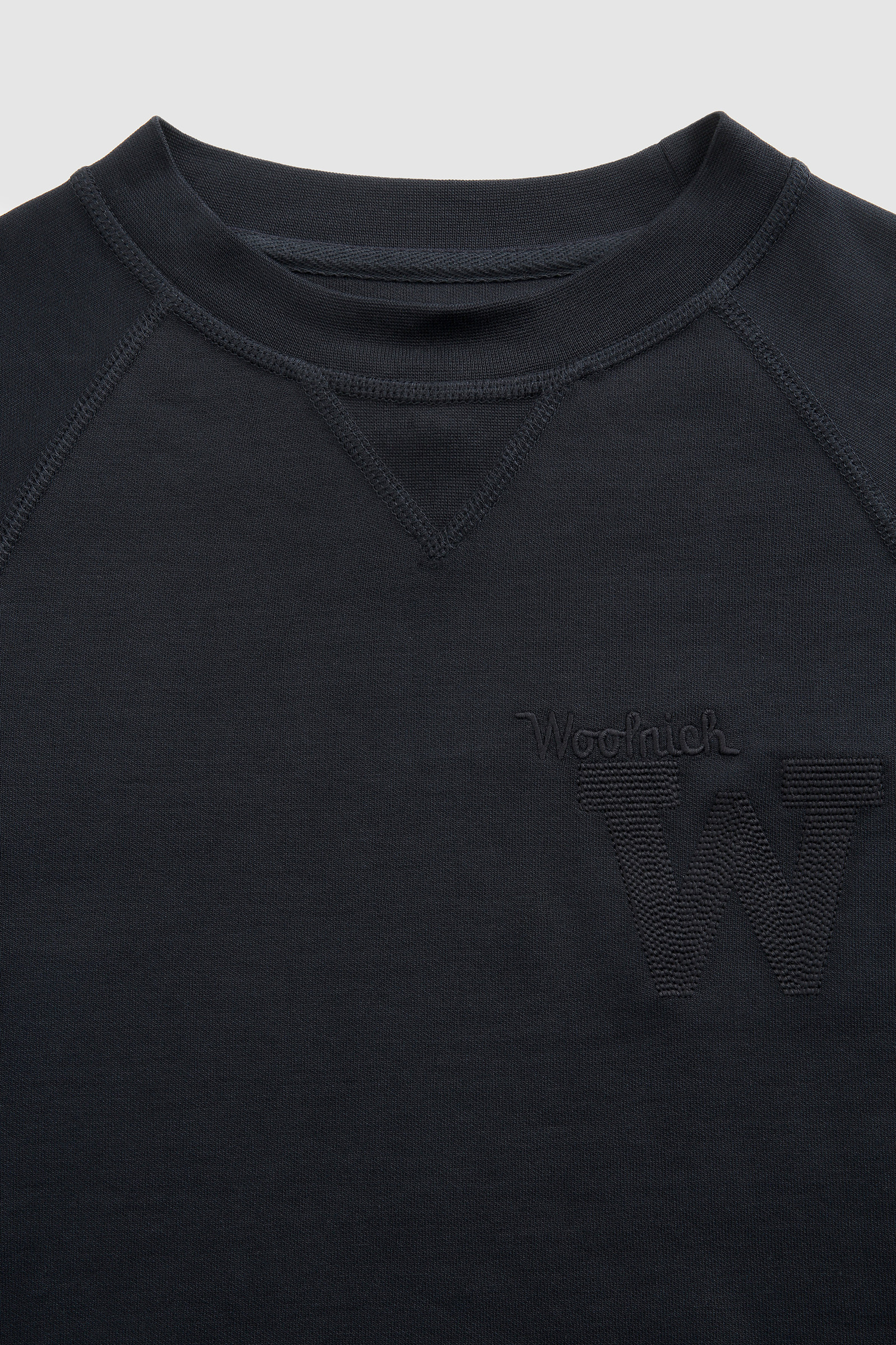 American Crewneck Sweatshirt with Embroidered Logo Blue photo 5 | Woolrich