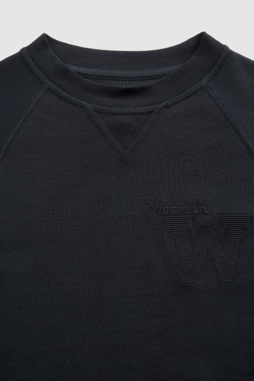 American crewneck sweatshirt with embroidered logo Blue photo 2 | Woolrich