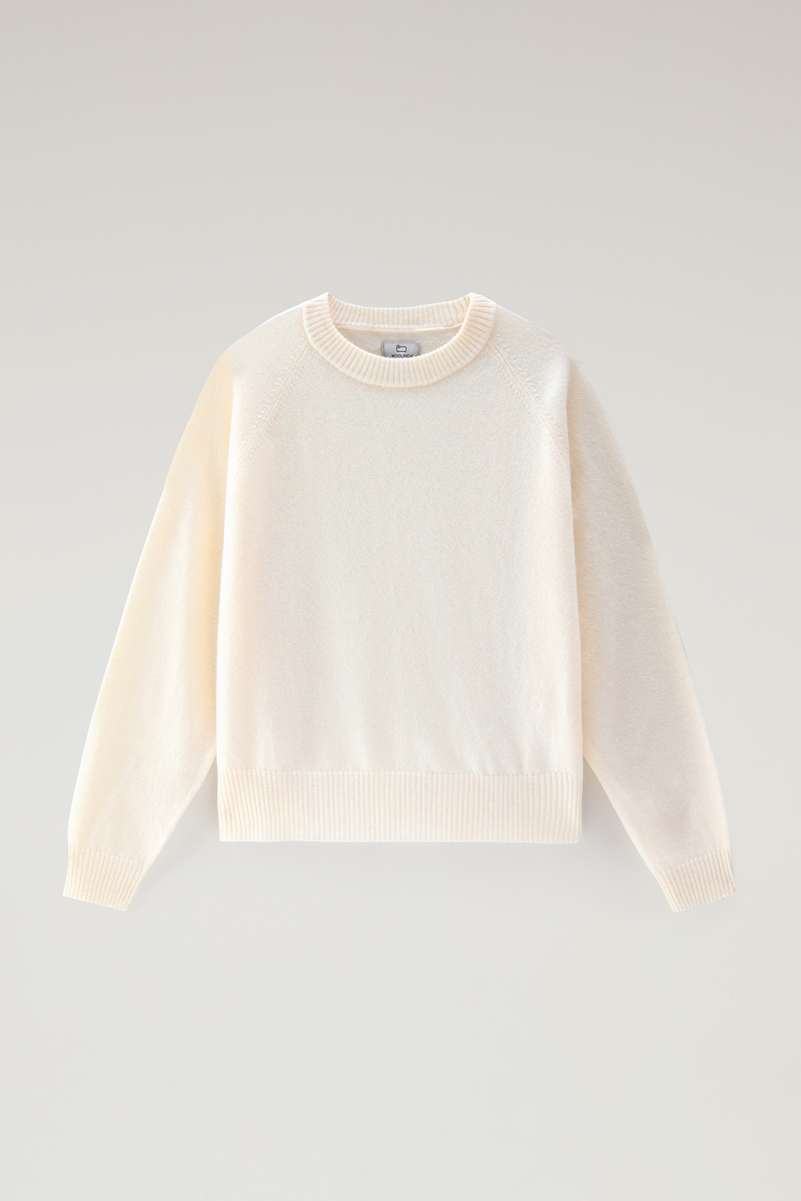 Cashmere and Wool Blend Crewneck Sweater White photo 5 | Woolrich