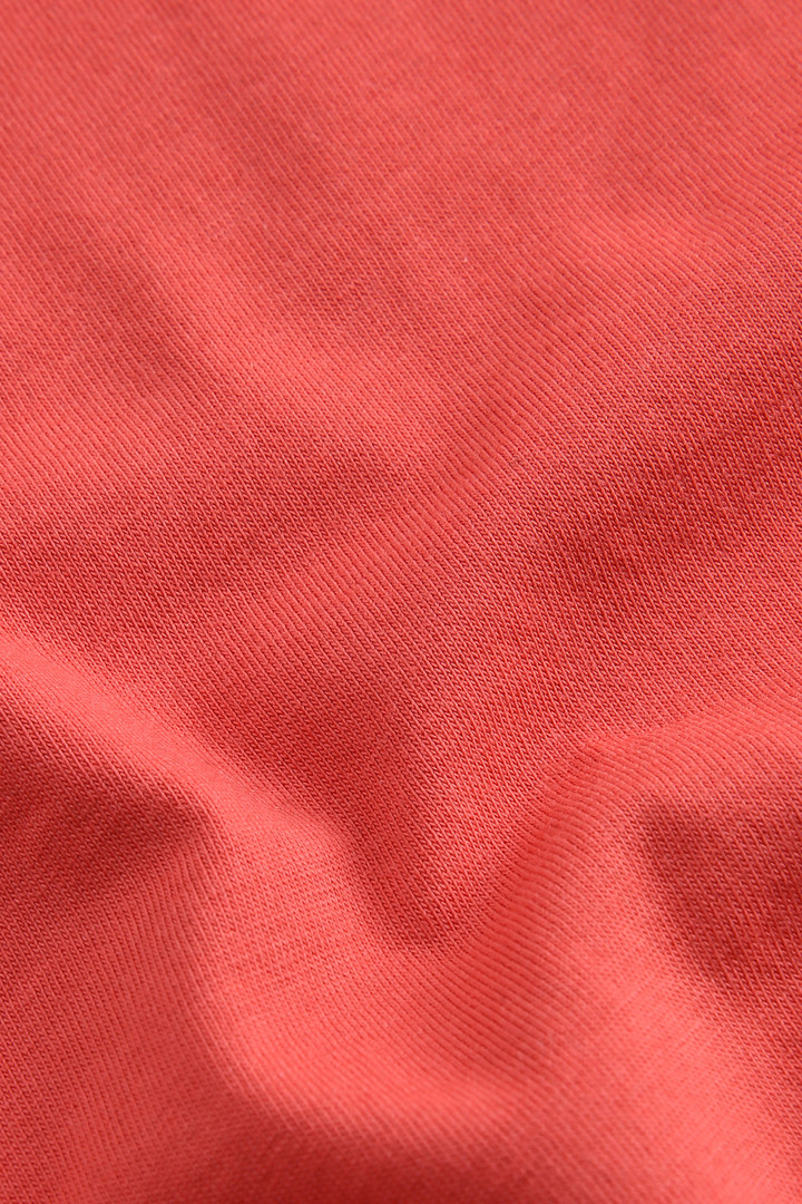 Boy's Organic Cotton Tee with Logo Red photo 5 | Woolrich
