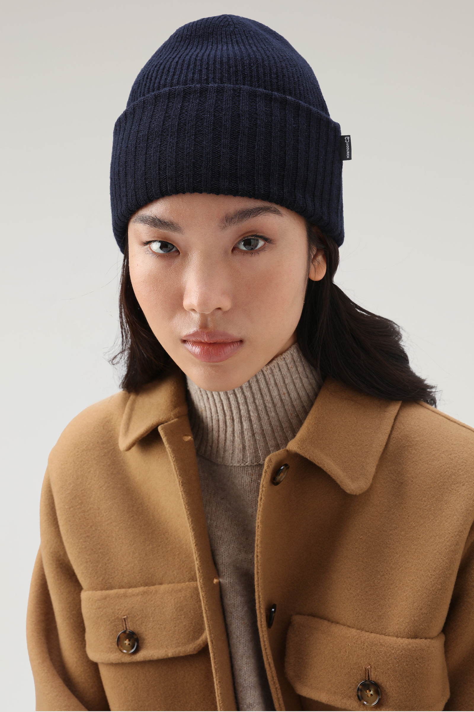 Gorro unisex de cachemira mezclado con lana azul photo 4 | Woolrich
