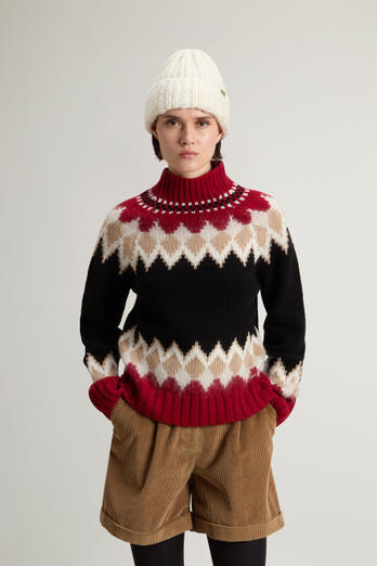 Trui met Fair Isle-patroon van wolmix en mohair Rood photo 1 | Woolrich