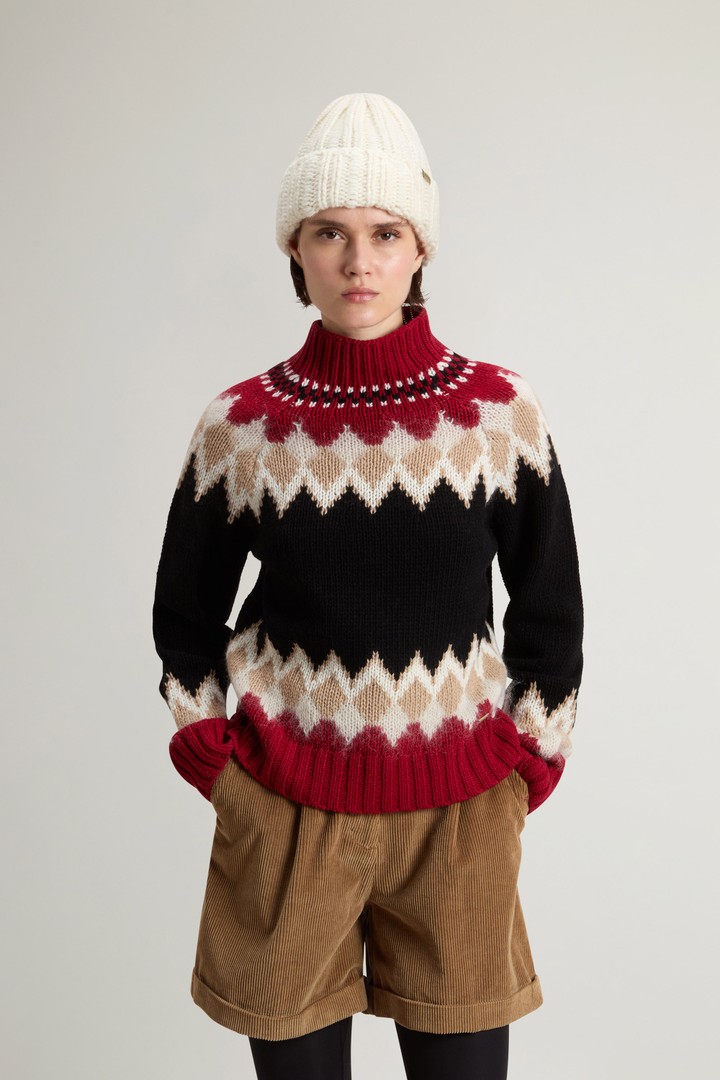 Trui met Fair Isle-patroon van wolmix en mohair Rood photo 1 | Woolrich