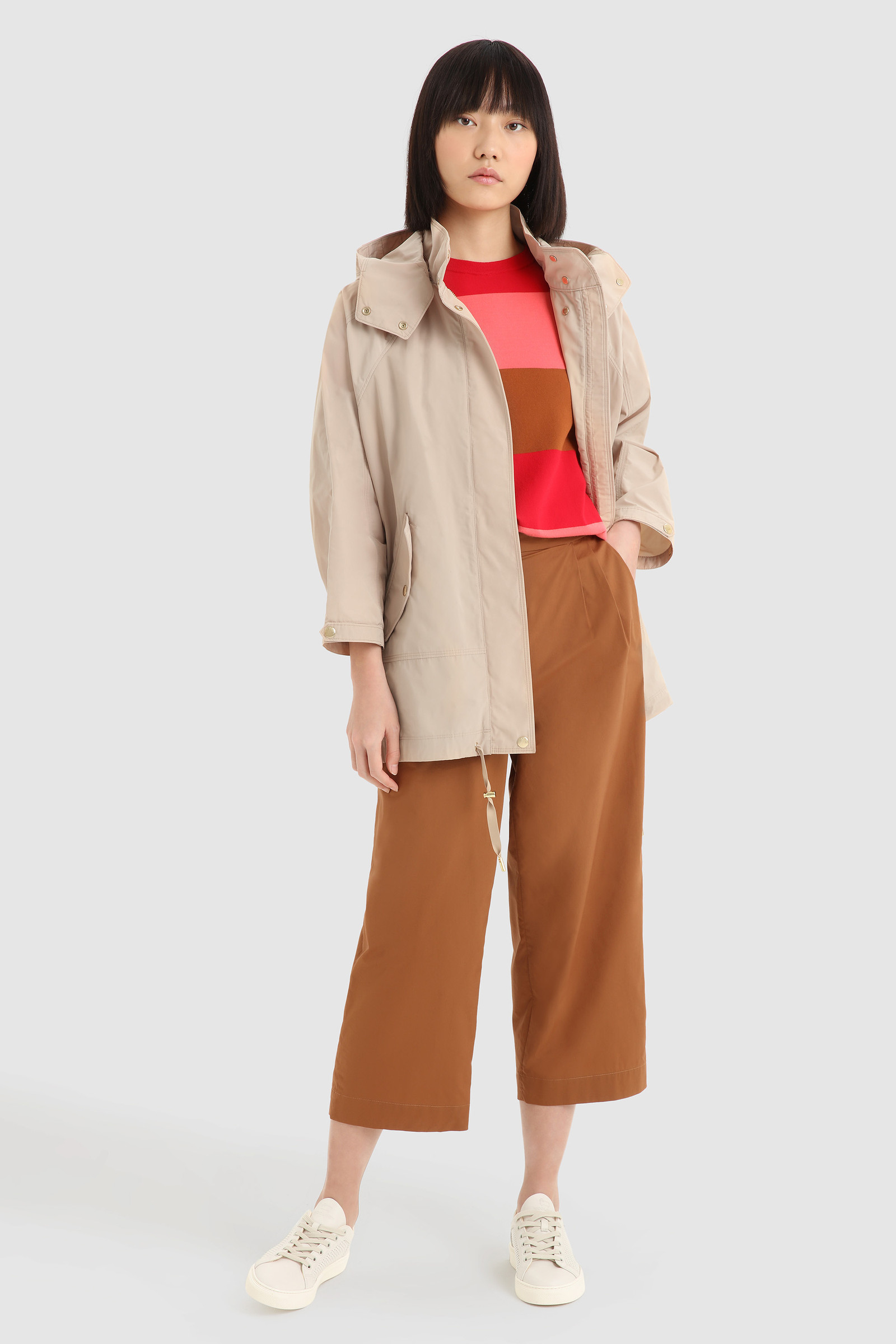 City Anorak with Detachable Hood Beige photo 2 | Woolrich