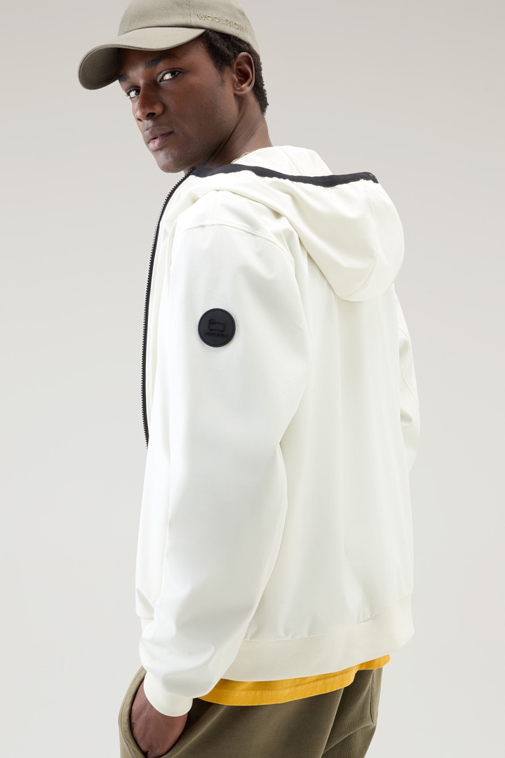 Sweat-shirt à capuche en Softshell Blanc photo 4 | Woolrich