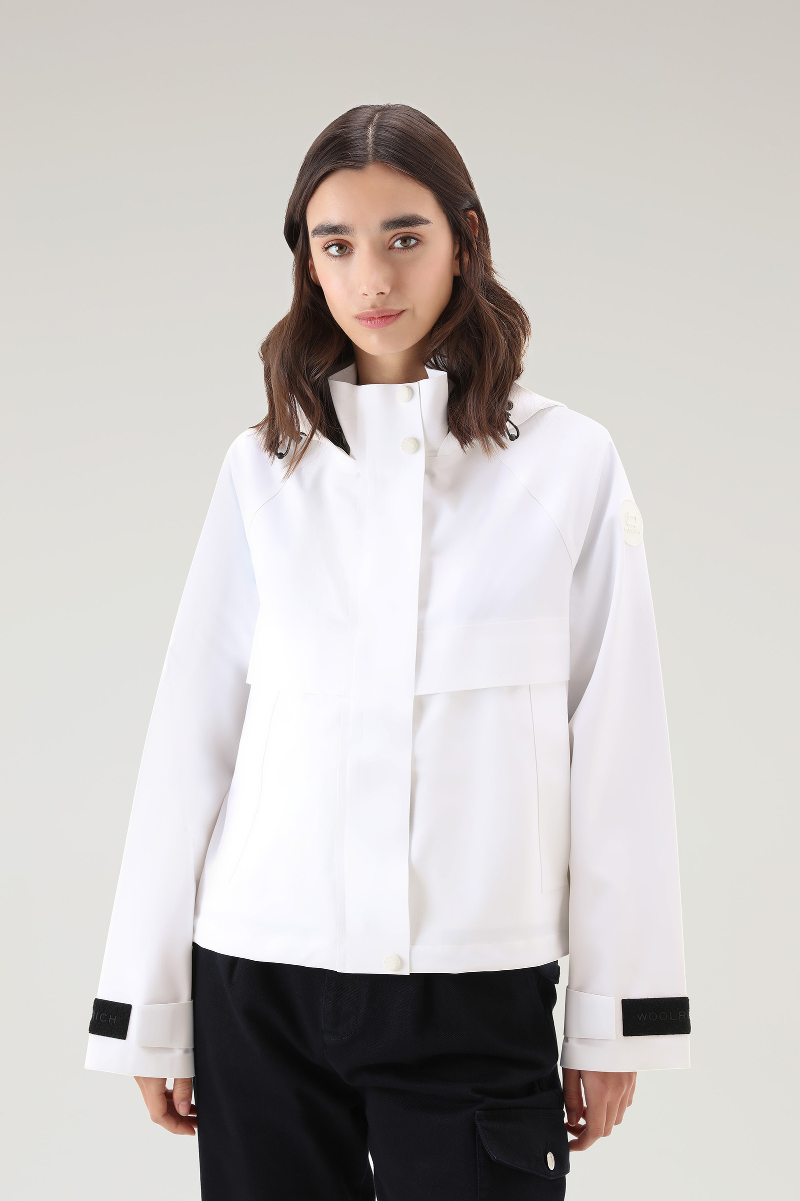 Veste courte Tech Commuting en nylon élastique blanc | Woolrich