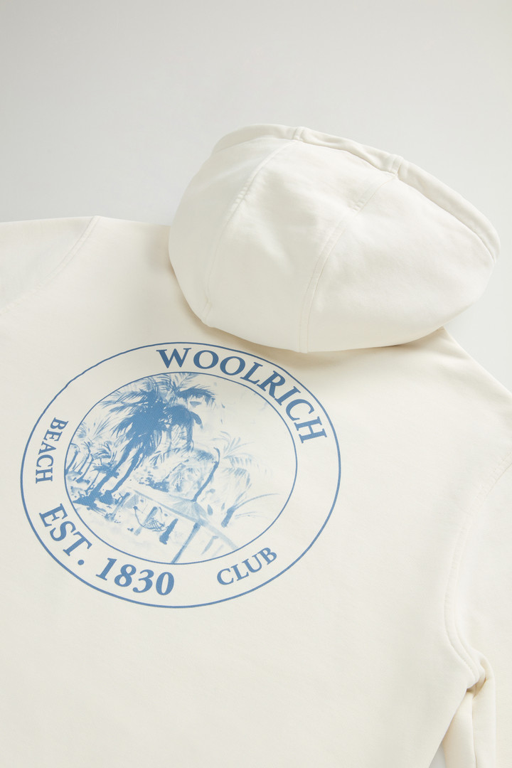 Pure Cotton Hoodie with Back Print White photo 8 | Woolrich