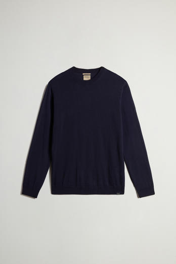 Crewneck Sweater in Pure Merino Virgin Wool Blue photo 1 | Woolrich