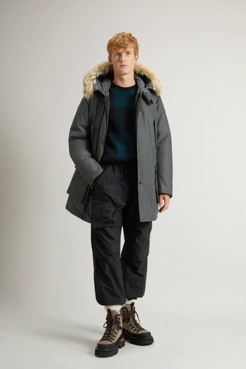 Arctic Parka in Ramar Cloth with Detachable Fur Trim Gray | Woolrich