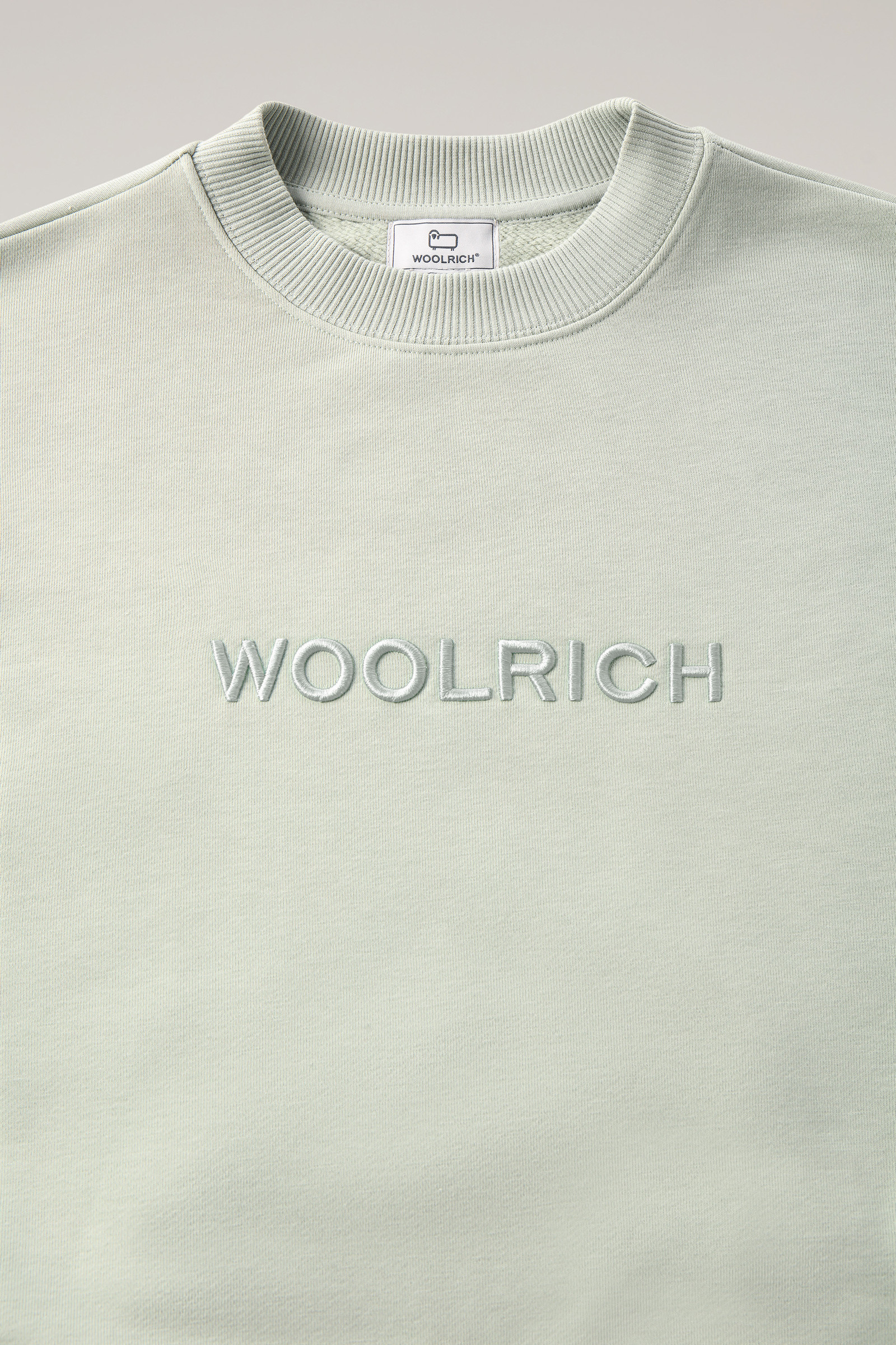 Sweat avec logo brodé vert photo 6 | Woolrich