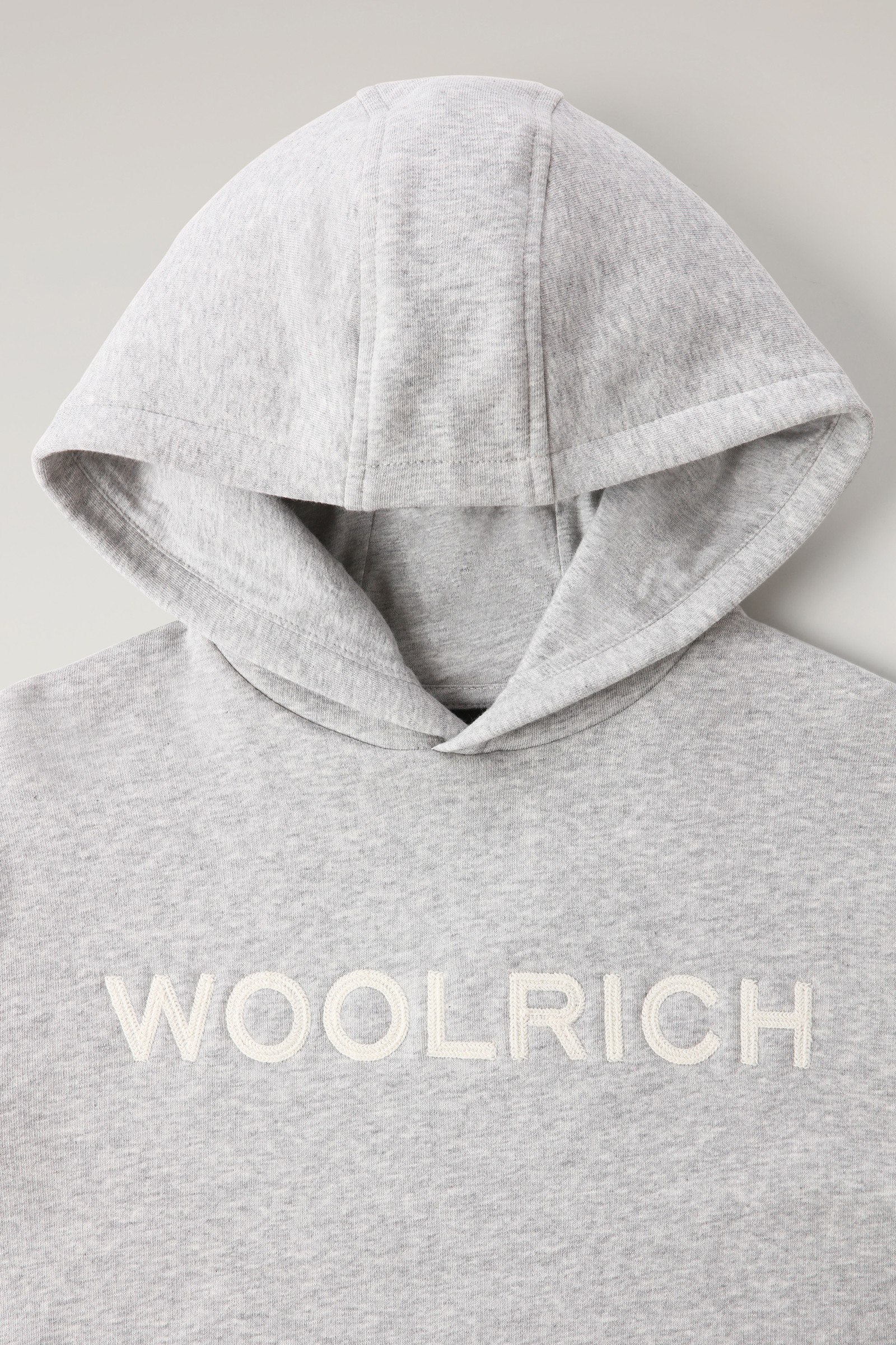 Boys' Logo Hoodie with Buffalo Check Back Green photo 3 | Woolrich