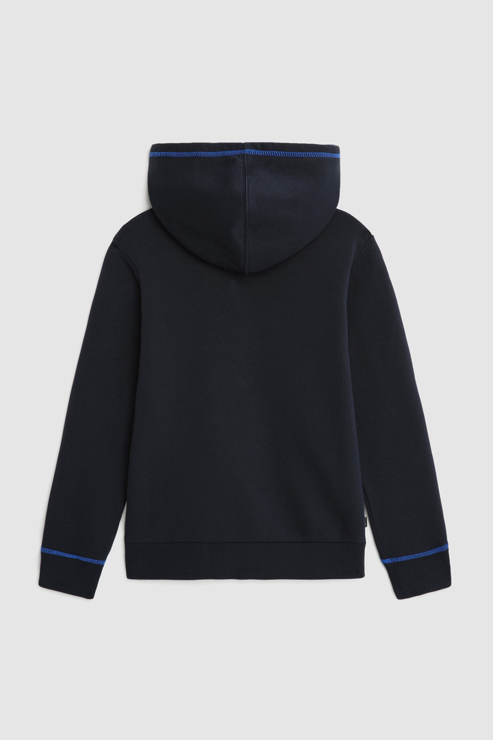 Felpa full-zip da bambino con logo vintage ricamato