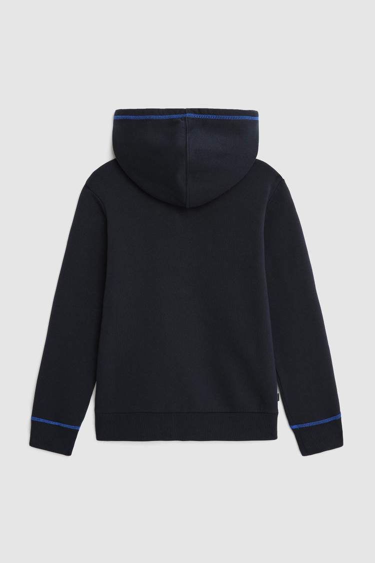 Felpa full-zip da bambino con logo vintage ricamato