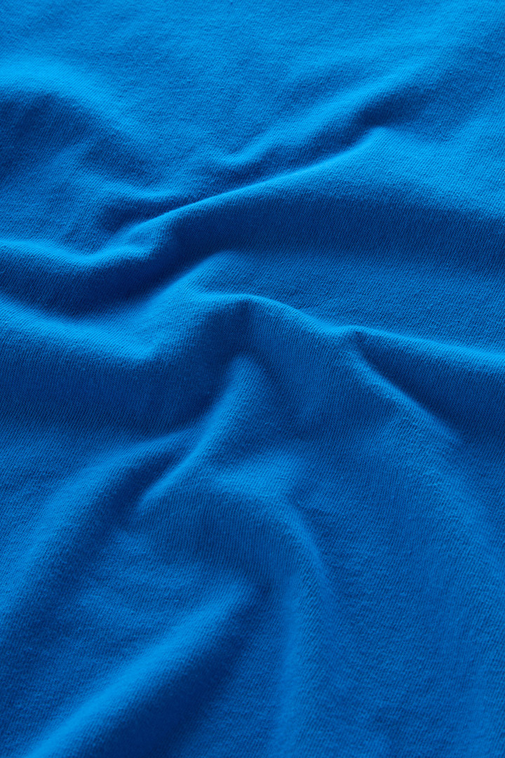 T-Shirt aus reiner Baumwolle mit Trail-Print Blau photo 8 | Woolrich