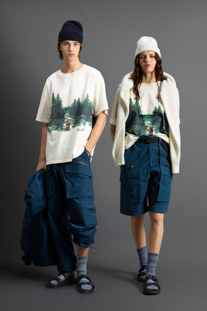 Pure Cotton T-Shirt with Print by Todd Snyder White photo 10 | Woolrich