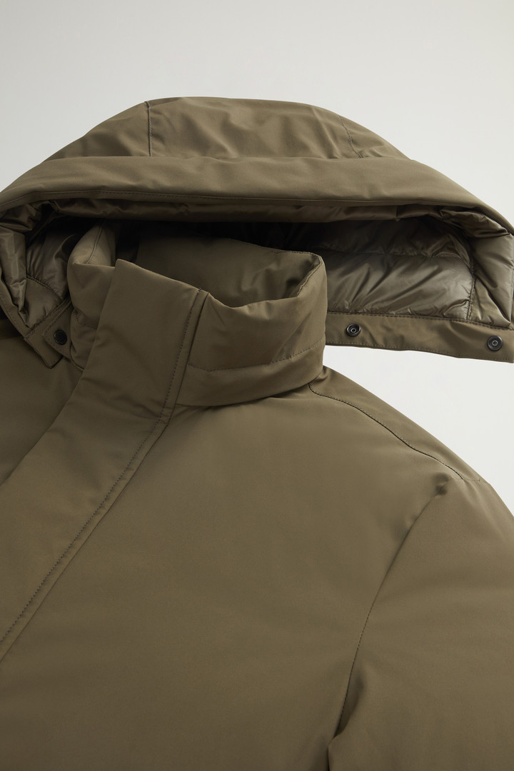 Stretch Nylon Jacket with Padding and Removable Hood Green photo 8 | Woolrich