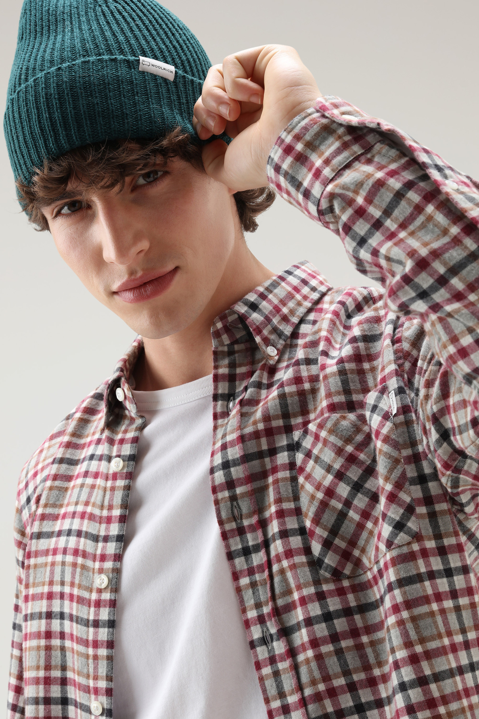 Checked Shirt in Wool Blend Flannel Red photo 4 | Woolrich