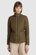 Hibiscus padded jacket with drawstring