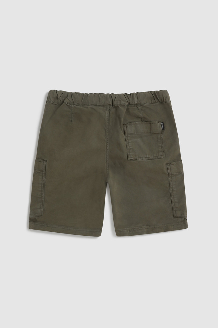Shorts aus Stretch-Baumwoll-Twill für Jungen Grün photo 2 | Woolrich