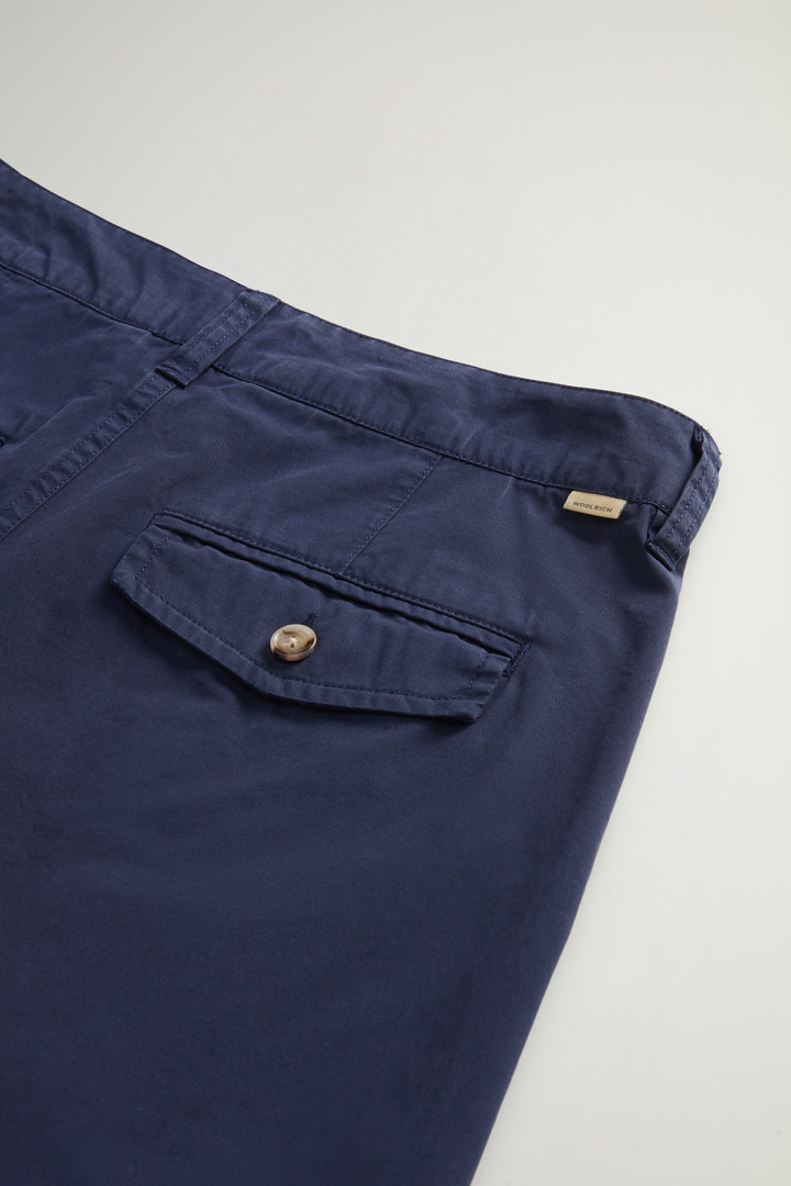 Garment-Dyed Pure Cotton Chino Pants Blue photo 7 | Woolrich