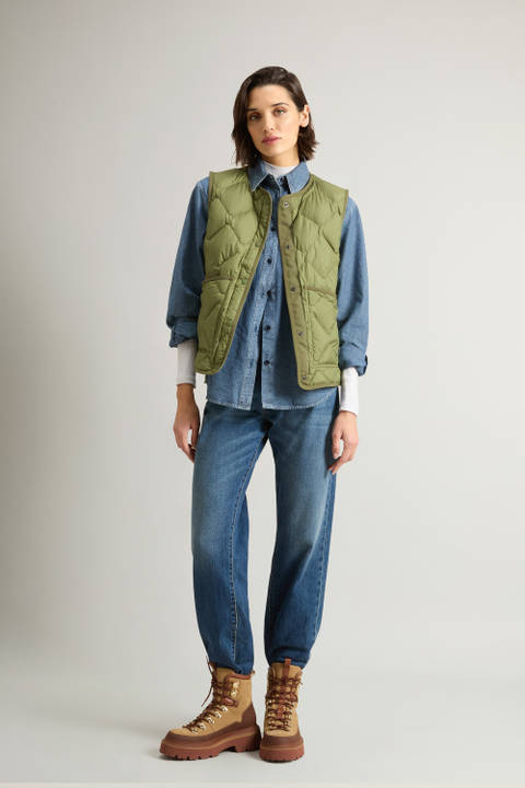 Heritage Vest with Diamond Quilting Green | Woolrich