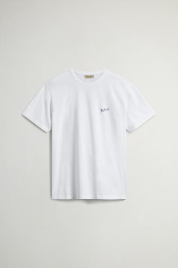 Pure Cotton T-Shirt with Logo White photo 1 | Woolrich