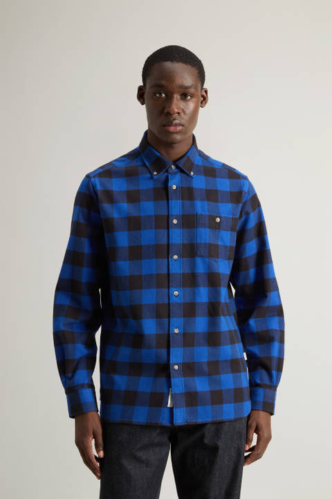 Camicia Traditional a quadri in flanella Blu | Woolrich