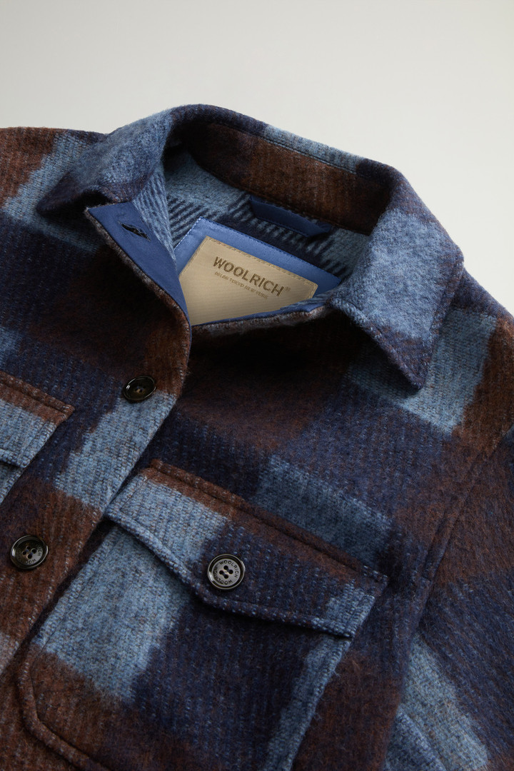 Overshirt in Wool Blend Blue photo 6 | Woolrich